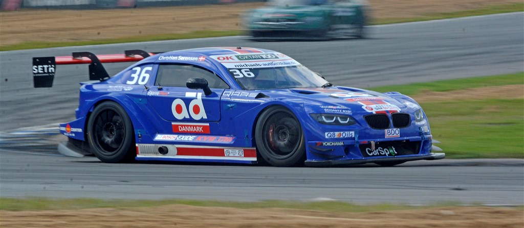 Christian Sørensen går til makronerne i Super GT DK.
(Foto: Åge Keseler Kirketerp)